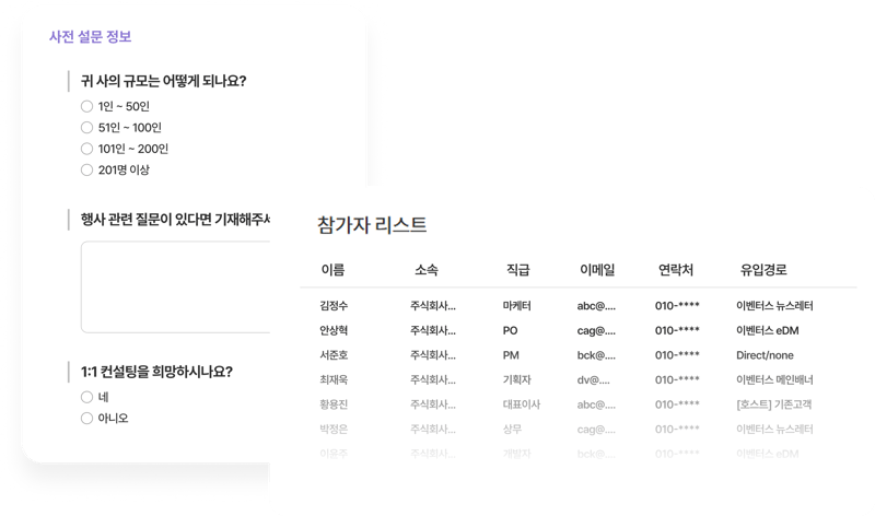 유입 경로 실시간 확인