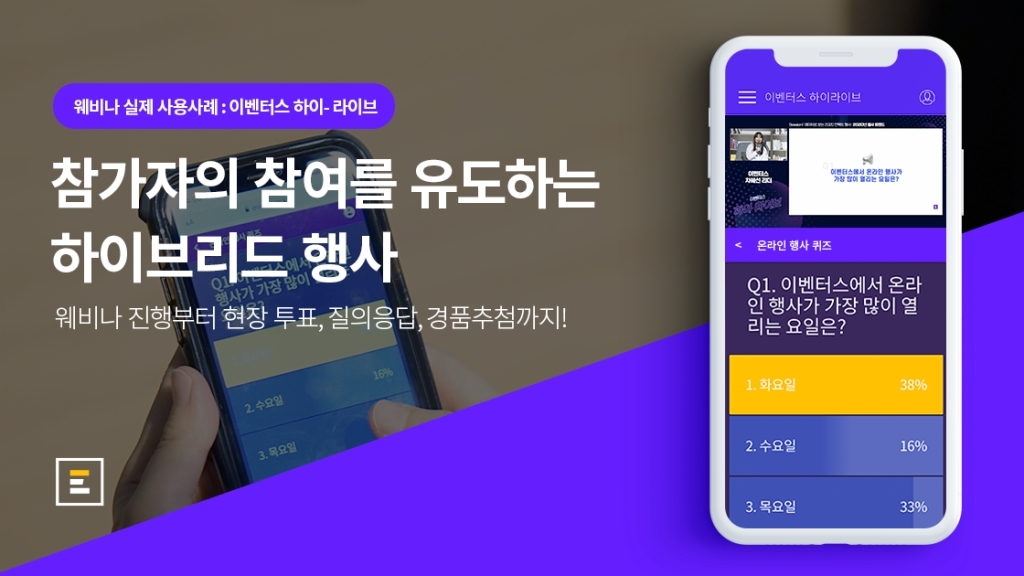 [이벤터스 하이- 라이브] 포스트 코로나에 온라인 참가자의 참여를 유도한 하이브리드 행사